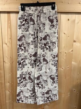 Urban Outfitters My First Trip Comic Book Print Wide Leg Pants, Sm Retro Y2K 90s